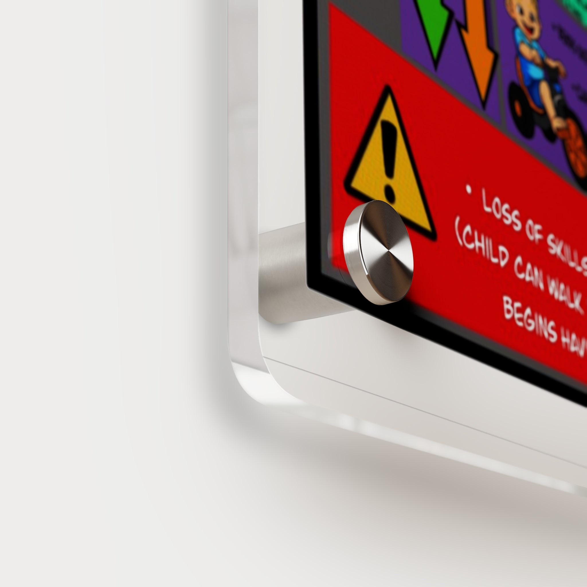 Early Childhood Milestones Acrylic Wall Art Panel for Patient Education in Clinics and Hospitals