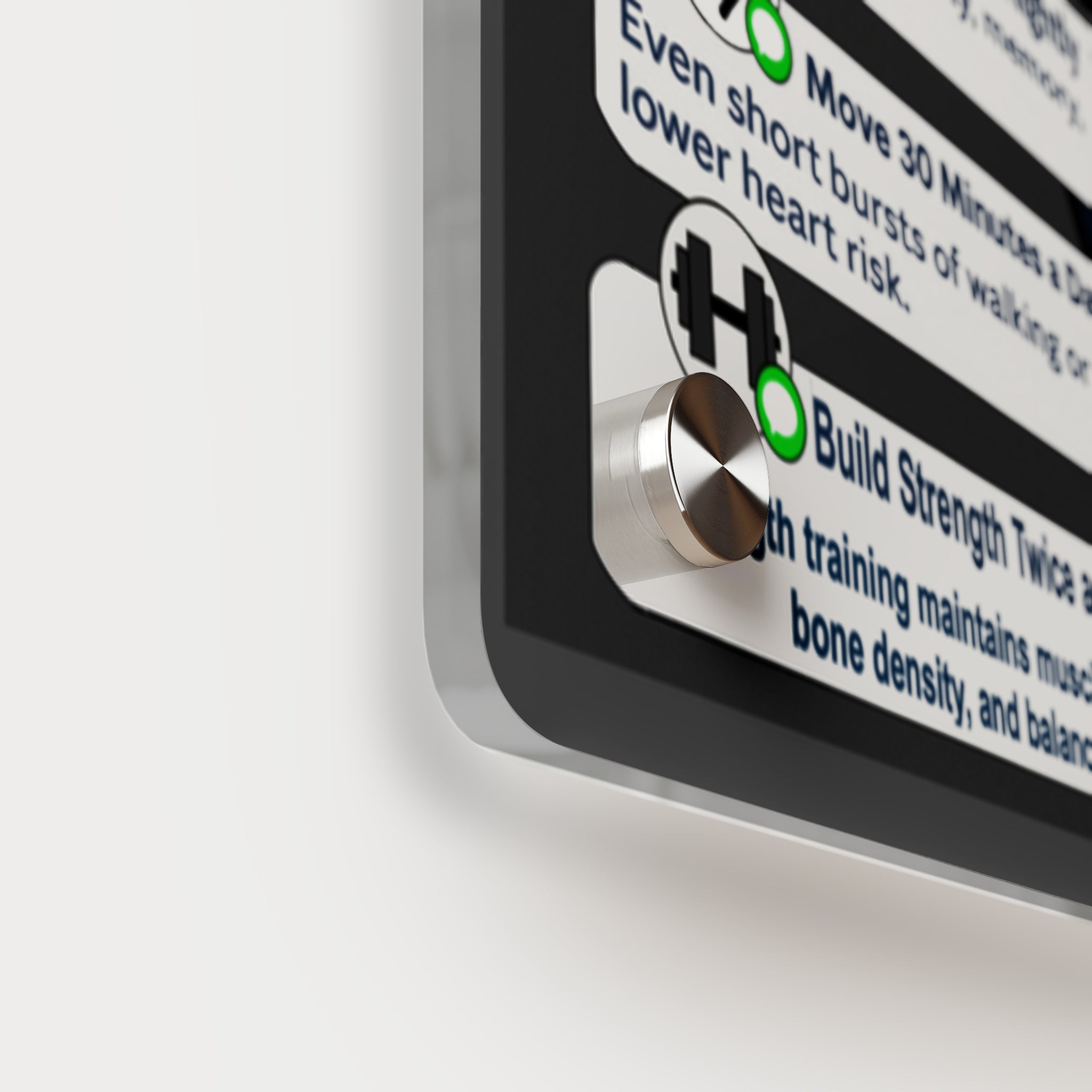 Time Adds Up Collage Acrylic Wall Art Panel for Patient Education in Clinics and Hospitals