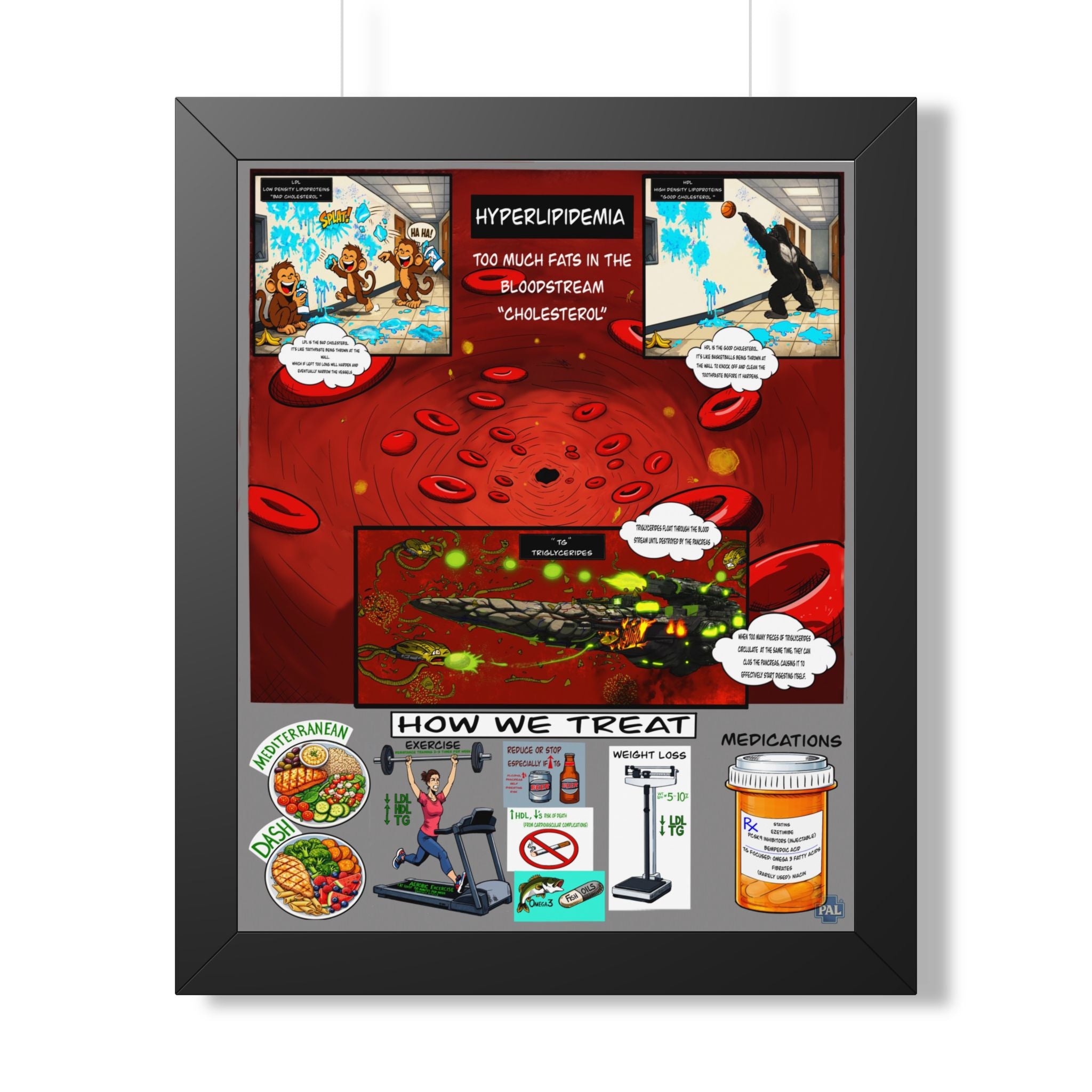 Lipids Infographic for patient education in clinics, exam rooms, hospitals.